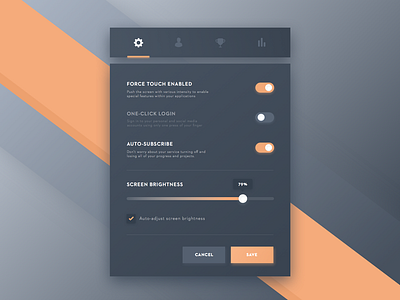 Day 007 - Settings - Daily UI daily ui icon minimal settings slider toggle ui ux