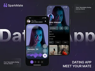 Dating Mobile App app app design chat clean dating dating app dating mobile app design match match finder matching messager app mobile mobile app online dating product design relationship social app ui ui design
