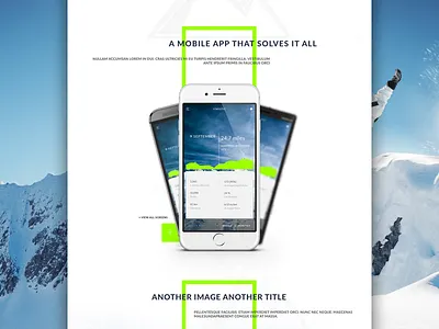 Boarded Landing Page app extreme landing mobile ski snow snowboarding sports winter