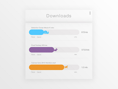 Day 067 - Download Bar average bar clean daily download fast horse interface rabbit slow snail ui