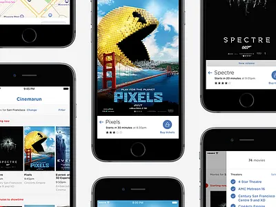 Cinemarun apple cinema entertainment interface ios iphone movie