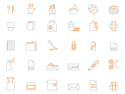 Cabinet Icons graphics icons kitchen line work office supplies