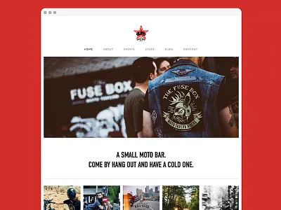 The Fuse Box Moto Tavern caferacer design digital motorcycle responsive seattle squarespace web website