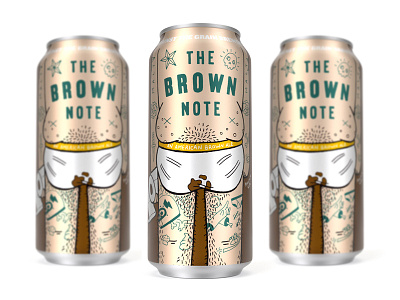 Brown Note Can - Against the Grain Brewery 3d beer beer can beer label beer packaging branding brewery illustration kentucky louisville packaging robby davis