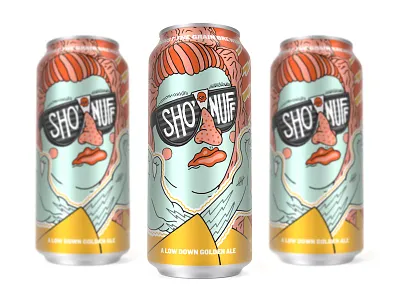 Sho' Nuff Can - Against the Grain Brewery 3d beer beer can beer label beer packaging branding brewery illustration kentucky louisville packaging robby davis