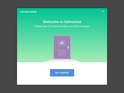 Setup wizard analytic avatar door green illustration modal new phone process setup steps wizard