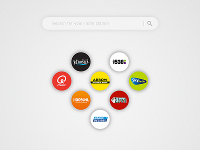 Day 068 - Radio station UI clean daily design future interface minimal radio station ui userinterface web