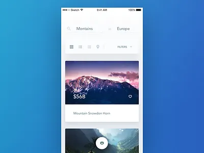 Craigslist redesign mobile card clean craigslist flat gallery grid list material mobile search ui