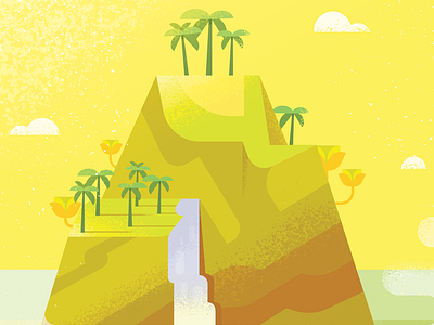 Island flat illustration island