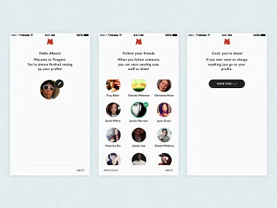 Minimum Onboarding flat ios mobile navigation onboarding ui ux
