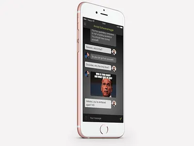 Daily UI Challenge #013 013 app arnie challenge daily ui iphone message messaging sketch 3 ui