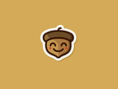 Nutie - the cute nut autumn cartoon cute eco friendly kawaii kawaii logo logo mascot nut sticker sweet woodland