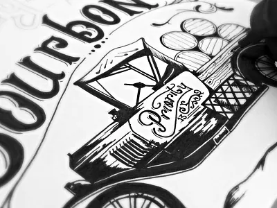 Moonshine Truck drawing illustration lettering moonshine south truck type