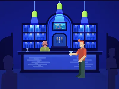 The Blue Bar alcohol bar bartending drinking drinks nightclub nightlife pub