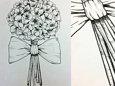 Hydrangea Bouquets bouquet drawing flowers hydrangea