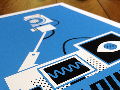 Blade Runner Print blue etsy halftone illustration poster print store