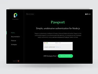 PassportJS design js passportjs sketch ui ux website