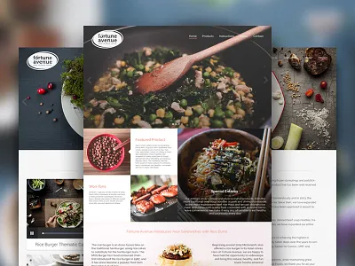 Concept Fortune Avenue Website avenue concept food website fortune website website design