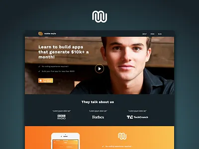 Landing page research branding dark home homepage landing page logo responsive web website