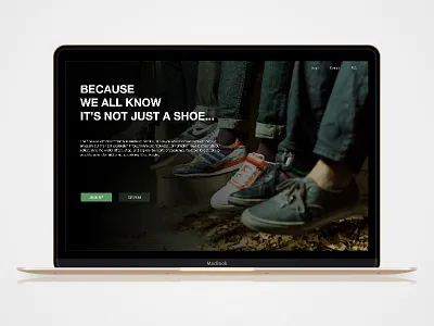 Day #003 Landing Page (above fold) dailyui desktop landingpage macbook photoshop shoes signup ui ux web