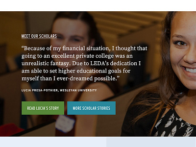 LEDA website education nonprofit web design website