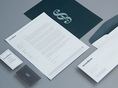Lacuna Legal Brand Identity 1 Dribbble brand design branding business cards custom type design envelope design foil stamp graphic design letterhead thermography type design visual identity