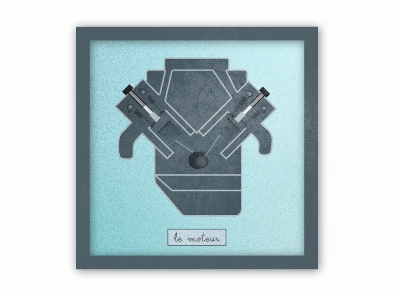 Le Moteur app design flat icon illustration logo motion design type typography ui vector website