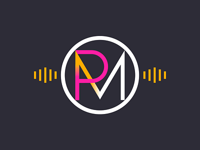 PM atrokhau clean crisp design flat geometry logo minimal minimalist simple type typography