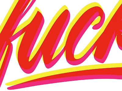 Handlettering "Fuck" handlettering lettering