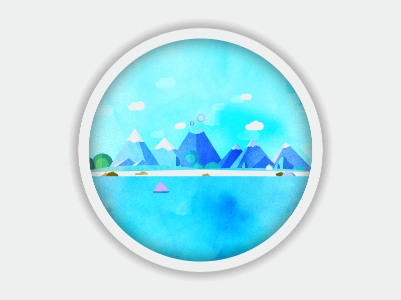 The Beach app branding flat icon illustration logo motion type ui vector web website