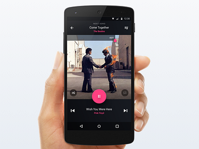 Music Player album android design material music music player ui