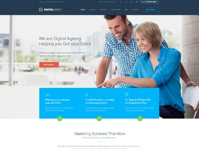 Digital Agency - SEO / Marketing Wordpress Theme agency blog clean marketing marketing theme modern seo seo theme