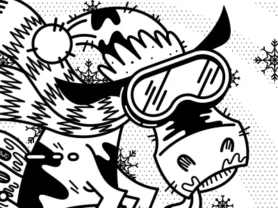 New Belgium Print beer bw canvas cow ice cream print vector winter