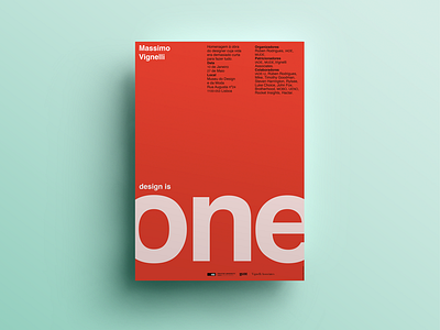 Poster Exhibition graphic design massimo massimo vignelli poster vignelli