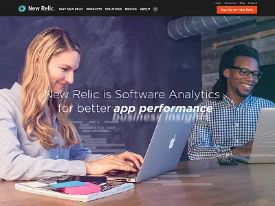 New Relic Homepage Photoshoot homepage new relic photoshoot ui website