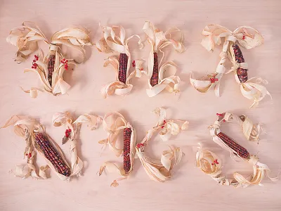 Thanksgiving Food Type corn dimensional type drop caps food lettering food type food typography hand lettering lettering ornamental caps thanks thanksgiving wheat