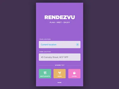 App home screen app ios location mobile purple ui