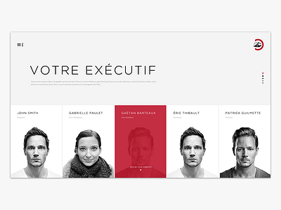 Executif clean fullpage grid header intranet layout minimal simple ui web web design webdesign
