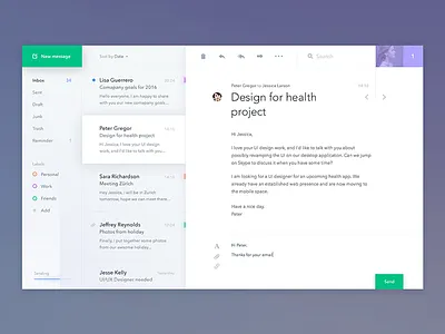 Mail client app app desktop email mail ui ux