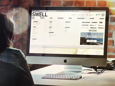 Swell.com web redesign dropdown filters menu nav navigation ui user experience ux
