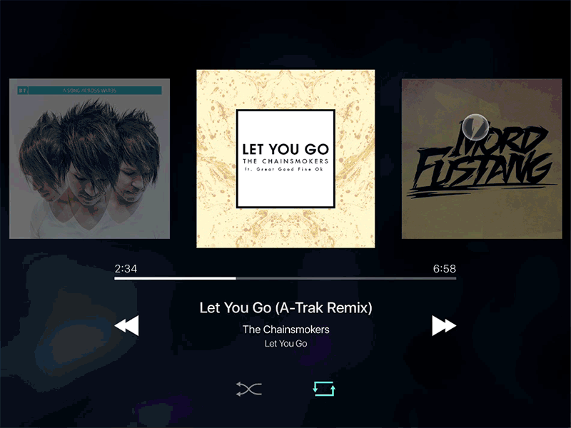 Music Player daily ui motion principle prototype ui