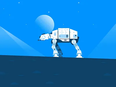 STAR WARS AT-AT Walker animation at at atat code codepen css flat gif star wars starwars walk walker