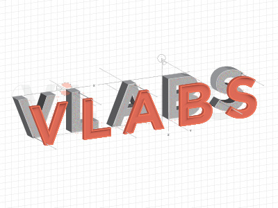 VLABS WIP 3d grid illustration illustrator type wip