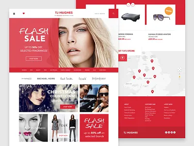 Department Store Homepage Design cara delevingne concept designbyeh e commerce find a store sale shop store tj hughes ui web web design