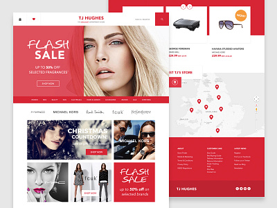 Department Store Homepage Design cara delevingne concept designbyeh e commerce find a store sale shop store tj hughes ui web web design