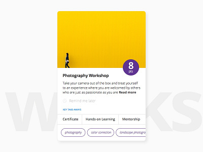 Workshop Card app card clean design ios minimal ui ux web website