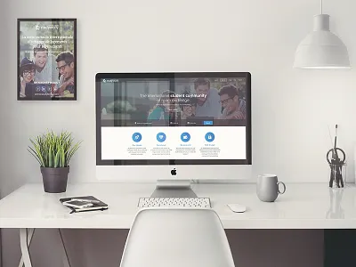 StudyEnjoy Homepage clean community design enjoy exchange home room search student study ui ux