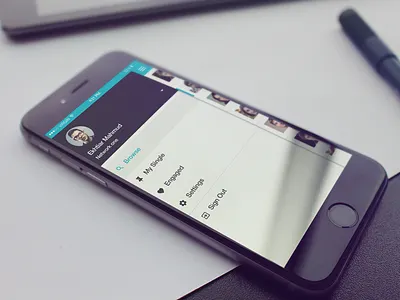 Navigation Drawer Interface app dating drawer ios iphone itsekhtiar matchmaker navigation retina slide ui