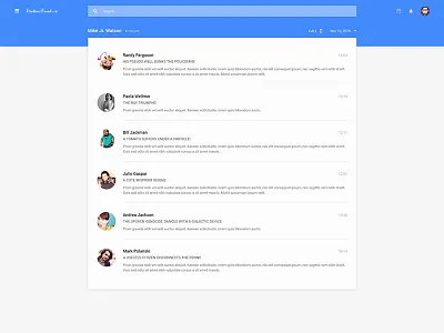Messages List chat list material design messages search