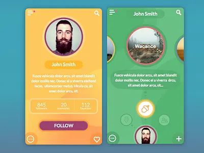 Emotional App app appdesign concept flat interactive interface ios mobile ui ux